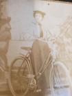 Vintage Cabinet Photo Woman On Bicycle 6 5x4 25 See Desc