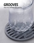 Silicone Coasters For Drinks Set Of 6 With Holder - Waterproof Non-slip Reusable