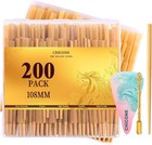 200 Pack Pre Rolled Cones   Natural Slow-burning Cones Rolling Paper   108mm Kin