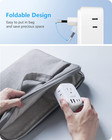 European Travel Plug Adapter  Lencent Us To Europe Type-c Foldable Power Plug Wi
