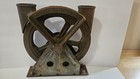 Antique Industrial Pulley Chain Gear Sprocket Huge Heavy Vintage Garage Opener 