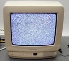 Panasonic 9  Crt Tv Ct-9r10t White Vintage Gaming Bundle W  Remote   Rf Mod