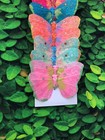 12 Feather Glitter Rainbow Monarch Butterflies 3inch  Artificial Butterfly  3788