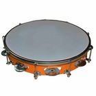 Handmade Tambourine With Head  Hand Percussion Musical Instrument 10 Inch