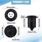 Rv Outlet  15a Electrical Outlet Flanged Ac Port Plug Female    