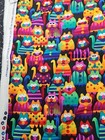 Lot Of 4  Yards Funny Cat Cotton Fabric