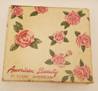 Vtg Elgin American White Mother Of Pearl Brass Makeup Compact