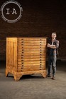 Massive Early 20th Century Oak 13-drawer Flat File Cabinet