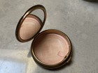 Vintage Rose   Gold Tone Powder Compact With Mirror Compartment