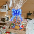 Royal Blue Iridescent Pull Gift Bows 6 Inch 10 Pack Wrapping Baskets