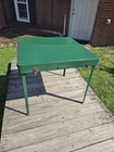 Vintage Green Metal Coleman Folding Camping Table - No Chairs