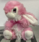 Dan Dee Collectors Choice Bunny Rabbit Plush Pink White Floppy Ears Embroidered