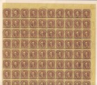 Sarawak 1892 Sg 27 Sheet Of 100 Including 3 Errors Canc Vf   Cat Value  300  