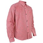 Mens Bavarian Shirt Checked Red Shirt Oktoberfest Costume German Traditional