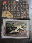 Vintage Japanese Cranes Cherry Blossoms Business credit Card Holder Case Mop
