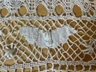 Bobbin Lace Tablecloth Butterfly   Flower Pattern White Tablecloth 44  X 68 