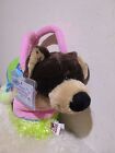 New With Tag - Ganz Webkinz Plush Pet Carrier   Brown Dog     Great Gift   
