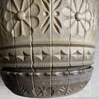 Vintage Lawnware Brown Tan Plastic Planter Pot Floral Embossed 2310 Usa 10   
