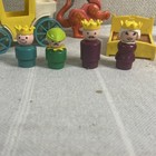 Vintage Fisher Price Play Castle  993 W  Wooden Figures  Accesories  Dragon Lot