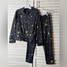 Black   Gold Star Kids Track Set  Size 6  Great Condition  Ideology Athleisure