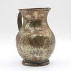 Antique Middle Eastern Tinned Copper Water Jug Pitcher  19th Century Ewer