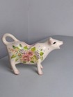 Springtime Floral Rose Porcelain Cow Creamer  Pitcher