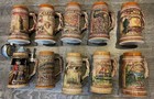 Vintage German Beer Stein Lot Of 10 City Collection Set  Made In Japan