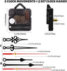 2 Pack Silent Sweep Clock Movement Mechanism Quartz Motor W 5 Clock Hands
