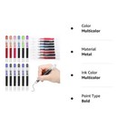12 Pieces Disposable Fountain Pens Quick-drying Ink Pen Smooth-writing Multico