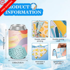 12 Pack Summer Can Cooler Sleeve Insulated Standard  12oz Standard