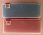 Long Spacemaker Pencil Box  Lot X2 Blue Red Stretch 13x5  Vintage Ruler Storage