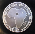 2017 African Lion Republic Of Tchad Mint Bullion-999 Silver 1 Oz Ounce Art Coin