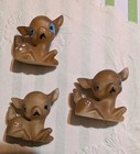 6 Vintage Miniature Hard Plastic Deer Fawn Crafts Dioramas
