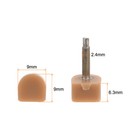 3 Pairs Tpu High Heel Tips 2 4mm Pin  9x9mm U-shape Shoe Repair Caps  Beige