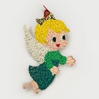 Vintage Melted Plastic Popcorn Angel - Retro Christmas Decoration     