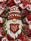 Farmhouse Gnome Valentine s Day      Wreath Burlap Deco Mesh Love 22    X 22   