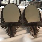 Vintage Mirror Wall Shelf By Scroll Prouducts Co  Rockford Ill  U S A Pair