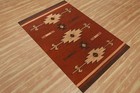 Southwestern Navajo Ganado Rug Handwoven Antique Native American Wool Large Rugs