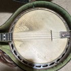 Ludwig 4-string Tenor Banjo Closed Back Polished W  Hard Case B a  5064- Rare