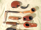Lot Estate Smoking Pipes 7 Pieces Corncob Italy Grabow Sabot   Pipe Tool