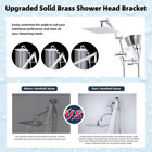 All Metal 8   Rainfall Shower Head  Square Shower Head Combo  High Pressure Hand