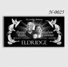 Memorial Headstone 24x12x0 45 Inches Human Grave Marker Tombstone Black Granite