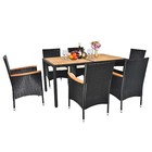 7 Piece Outdoor Patio Dining Set Patio Table   Chairs For Yard Garden Furniture