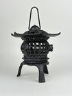 Vintage Japanese Cast Iron Pagoda Garden Lantern Large Hanging Candle Holder