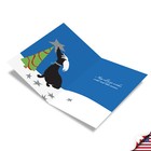 B1752 Set Of 12 Xmas Bw Dog Christmas Greeting Cards With Envelopes Xmas