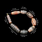Himalaya Indo Tibetan Painted Etched Carnelian Beads Lot