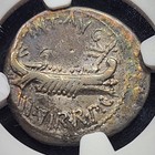 D  30 Bc Roman Imperatorial Marc Antony Ar Denarius 32-31 Bc Leg Xvii   Ngc Vf