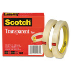 Scotch Transparent Tape 600 2p12 72 1 2  X 2592  3  Core Transparent 2 pack