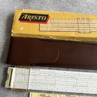 Vintage German 1960s Aristo 0971 Hyperbolog Engineers Slide Rule Case Manual Box