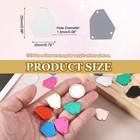 100 Pcs Sew On Acrylic Irregular Crystal Mirror Pieces With Holes Silver Tone
